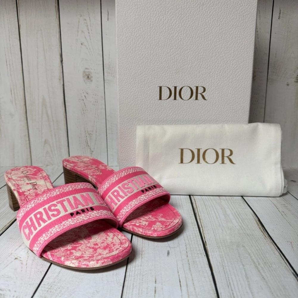 Dior Pink Slide Sandals for Women